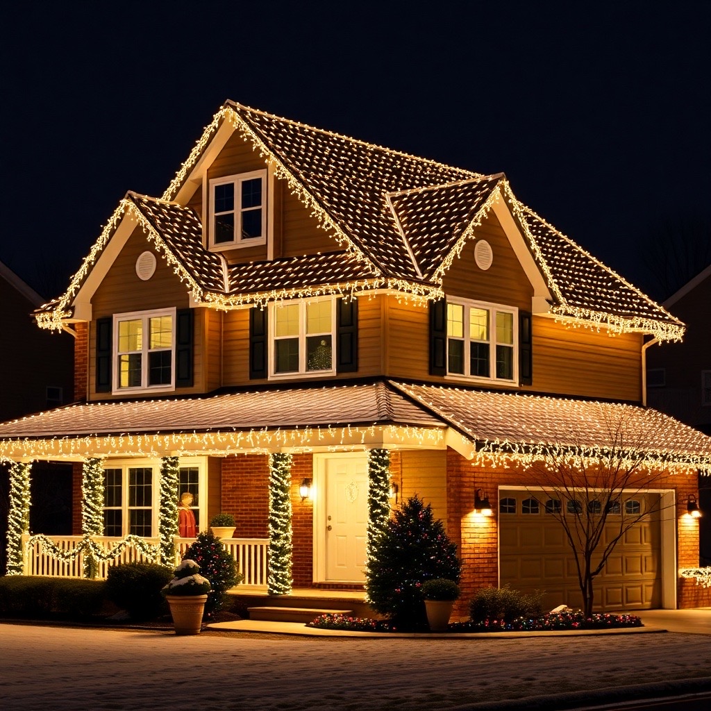 Professional holiday lights installed, NJ